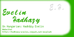 evelin hadhazy business card